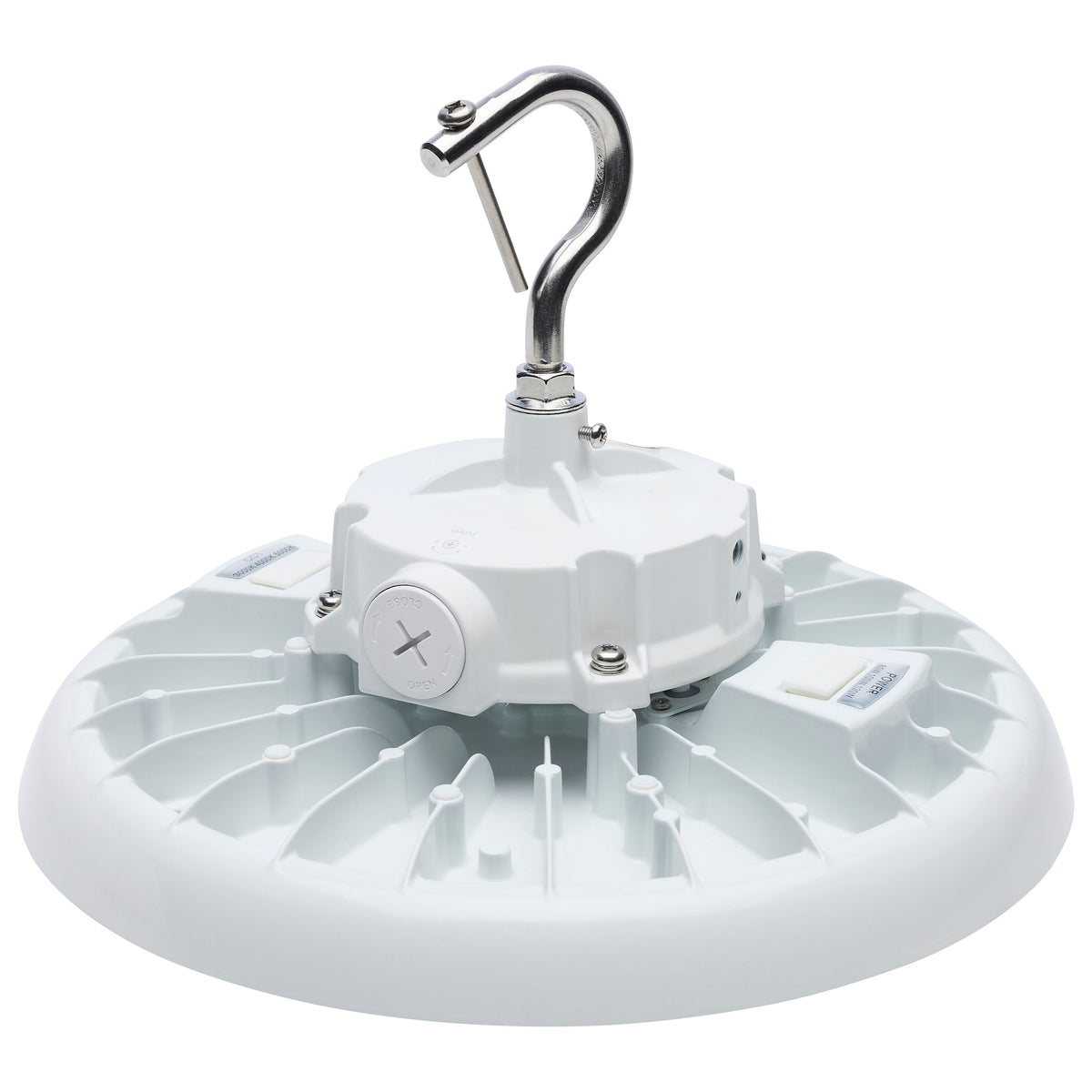 Wattage 80W/100W/120W and CCT Selectable 3K/4K/5K LED UFO High Bay - 120-347 Volt - White Finish