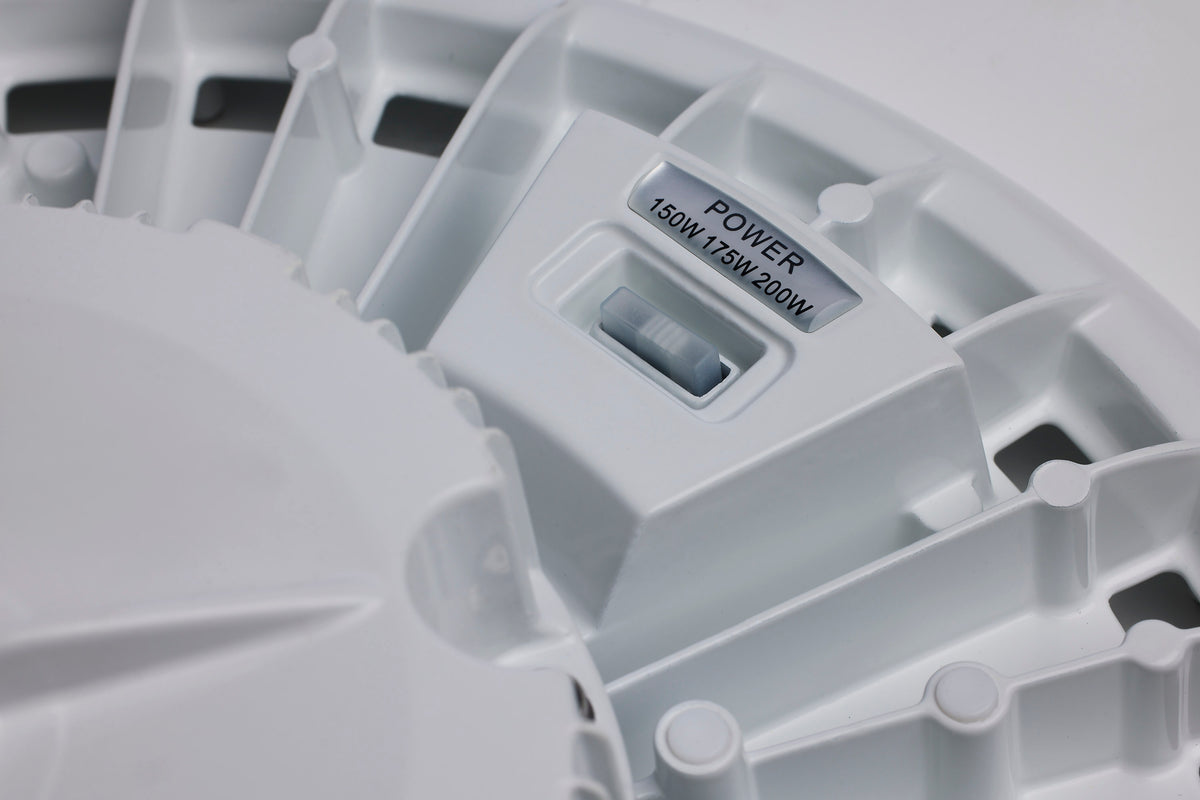 Wattage 150W/175W/200W and CCT Selectable 3K/4K/5K LED UFO High Bay - 120-347 Volt - White Finish