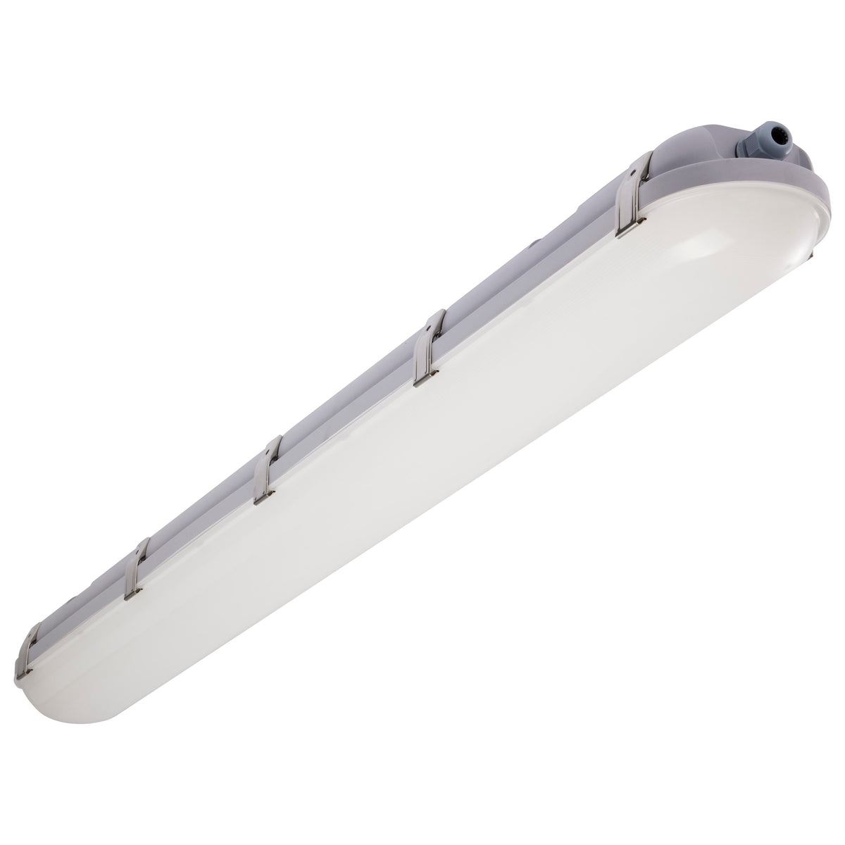 4 Foot - Vapor Proof Linear Fixture with Integrated Microwave Sensor - & Wattage Selectable - IP65 and IK08 Rated - 120V-347V