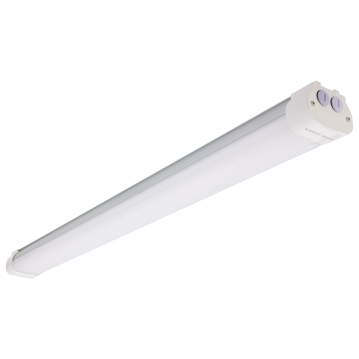4 Foot - LED Tri-Proof Linear Fixture - & Wattage Selectable - IP65 and IK08 Rated - 0-10V Dimming - 120V-347V - White / Gray