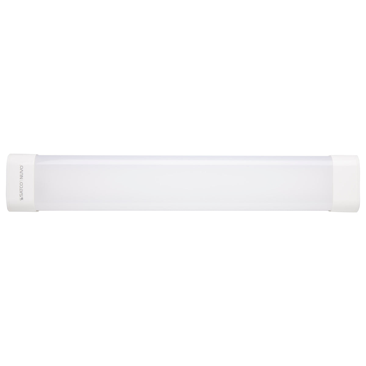 2 Foot - 20 Watt - LED Tri-Proof Linear Fixture with Integrated Microwave Sensor - CCT Selectable - IP65 and IK08 Rated - 120V-347V - White / Gray Finish