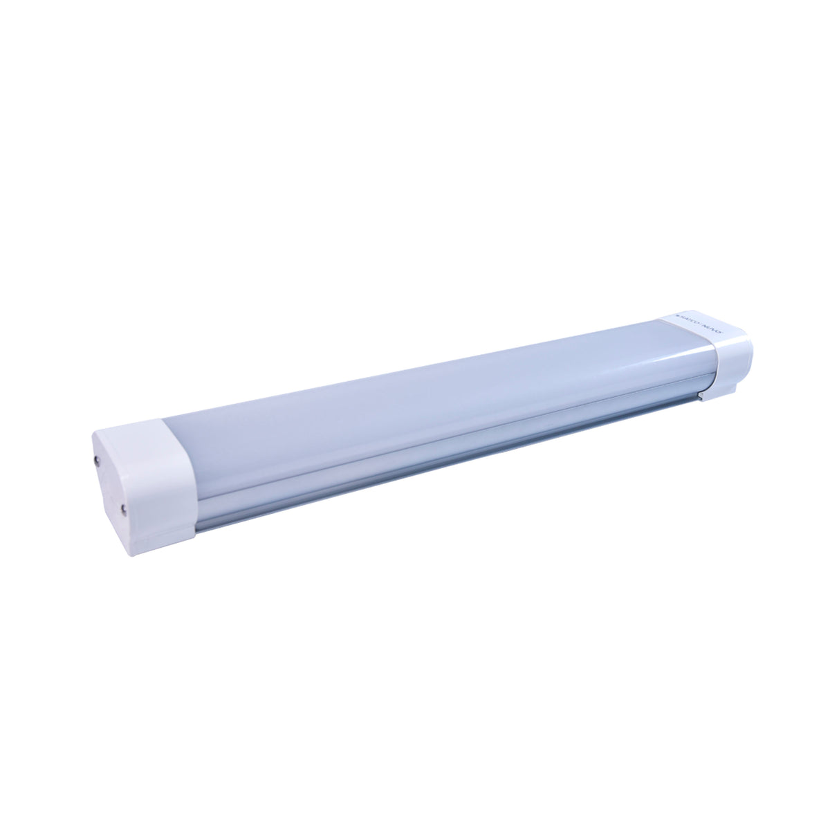 2 Foot - 20 Watt - LED Tri-Proof Linear Fixture with Integrated Microwave Sensor - CCT Selectable - IP65 and IK08 Rated - White / Gray Finish
