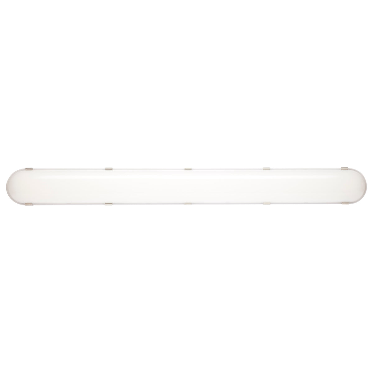 40/50/60 Watt LED 4 Foot Linear Vapor Proof Fixture - Emergency Battery - Integrated Microwave Sensor - 3K/4K/5K CCT Selectable - 120-347 Range Voltage - Gray Finish