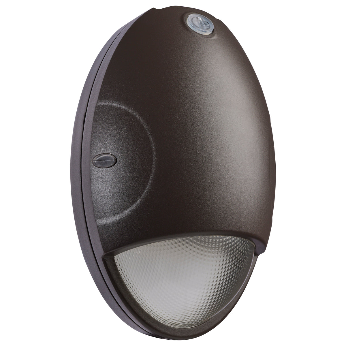 Oval Small Emergency Wall Pack - LED - Selectable - Photocell - Bronze Finish bulb or fixture view