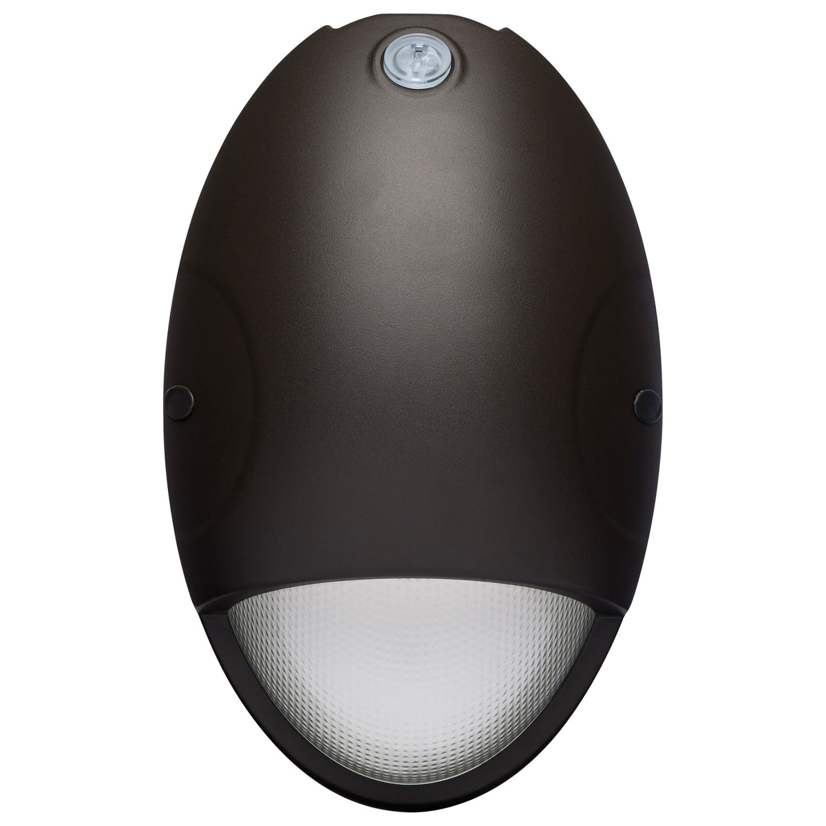 Oval Small Emergency Wall Pack - LED - CCT Selectable - Photocell - Bronze Finish