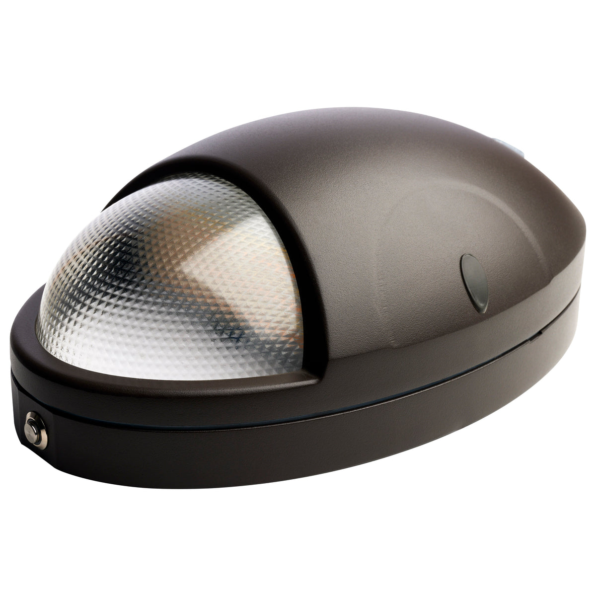 Oval Small Emergency Wall Pack - LED - CCT Selectable - Photocell - Bronze Finish