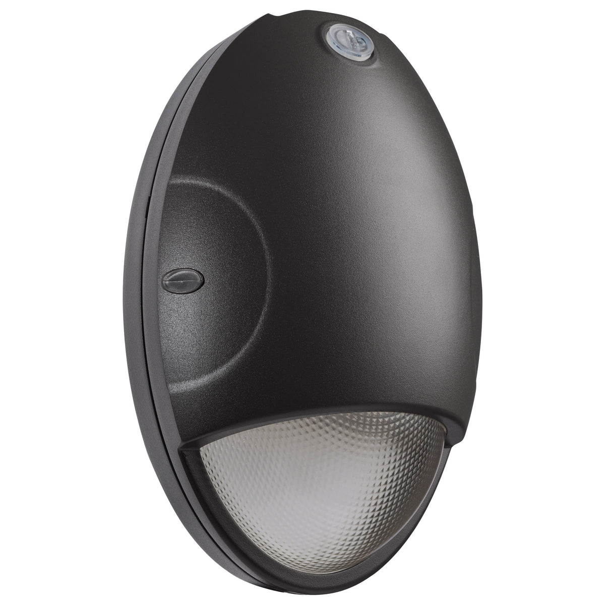 Oval Small Emergency Wall Pack - LED - Selectable - Photocell - Black Finish lighting product