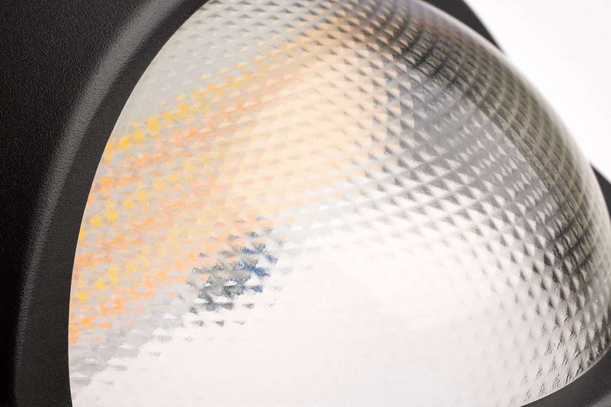Oval Small Emergency Wall Pack - LED - CCT Selectable - Photocell - Black Finish