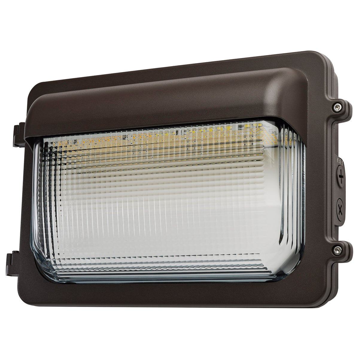LED Low Profile Wall Pack - Wattage 30/45/60W and CCT 3K/4K/5K Selectable - Photocell - Dimmable - Bronze Finish