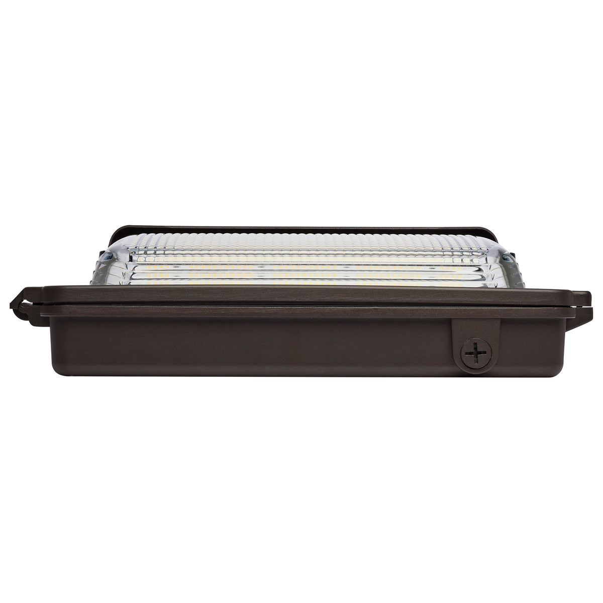 LED Low Profile Wall Pack - Wattage 30/45/60W and CCT 3K/4K/5K Selectable - Photocell - Emergency Battery - Bronze Finish