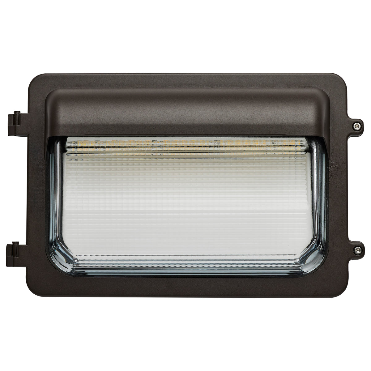 LED Low Profile Wall Pack - Wattage 70/85/100W and CCT 3K/4K/5K Selectable - Photocell - Emergency Battery - Bronze Finish
