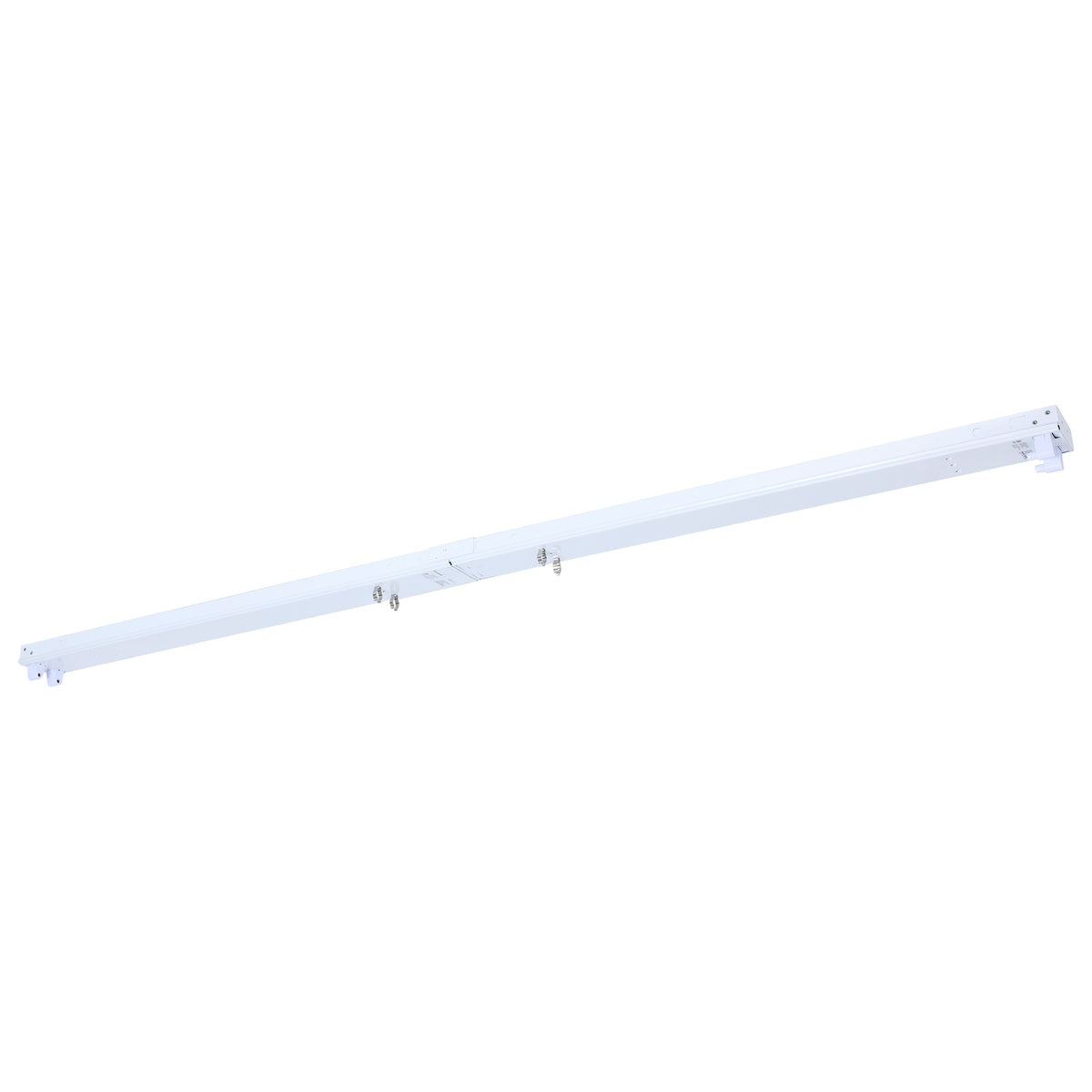 8 Foot - Quad Or Dual T8 Lamp Ready Fixture Channel - Empty Body Fixture - Complete Lamp Wiring Guide Available - White