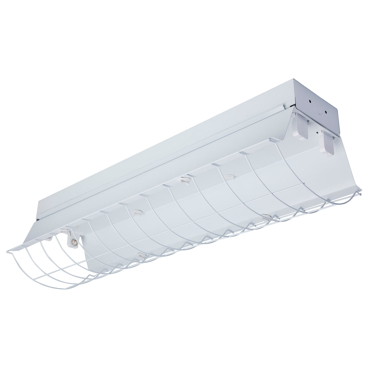 3 Foot - Dual T8 Lamp Ready Fixture Channel - Empty Body Fixture - Complete Lamp Wiring Guide Available - White Finish