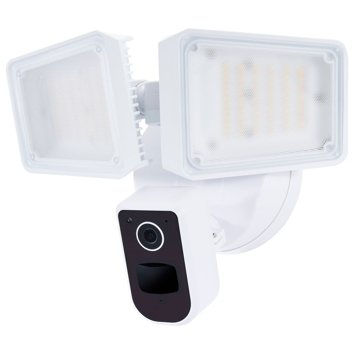 36 Watt Rectangular Outdoor SMART Security Light with Camera - Starfish EnabLED - Tunable White - White Finish