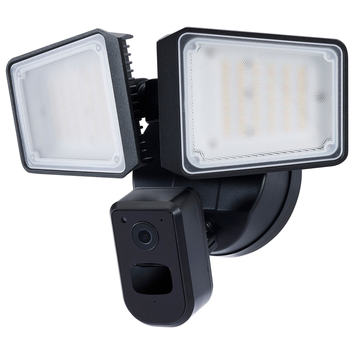 36 Watt Rectangular Outdoor SMART Security Light with Camera - Starfish EnabLED - Tunable White - Black Finish