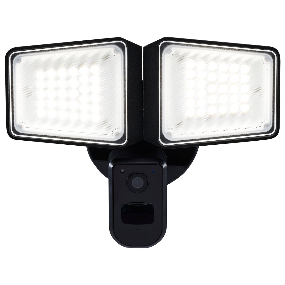 36 Watt Rectangular Outdoor SMART Security Light with Camera - Starfish EnabLED - Tunable White - Black Finish