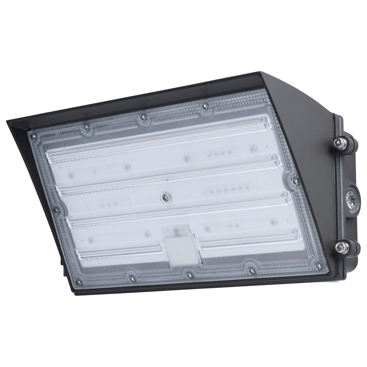 45/60/80 Watt - 3K/4K/5K Selectable LED Semi Cutoff Wall Pack - 120-277 Volt - Bronze Finish bulb or fixture view