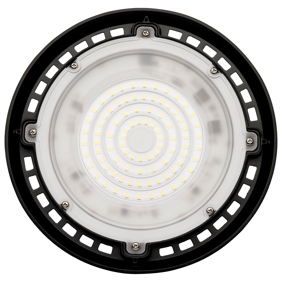 60 Watt - Hi-Pro Shop Light with Plug - 8'' Dia. - 3000K - Black Finish - 120 Volt