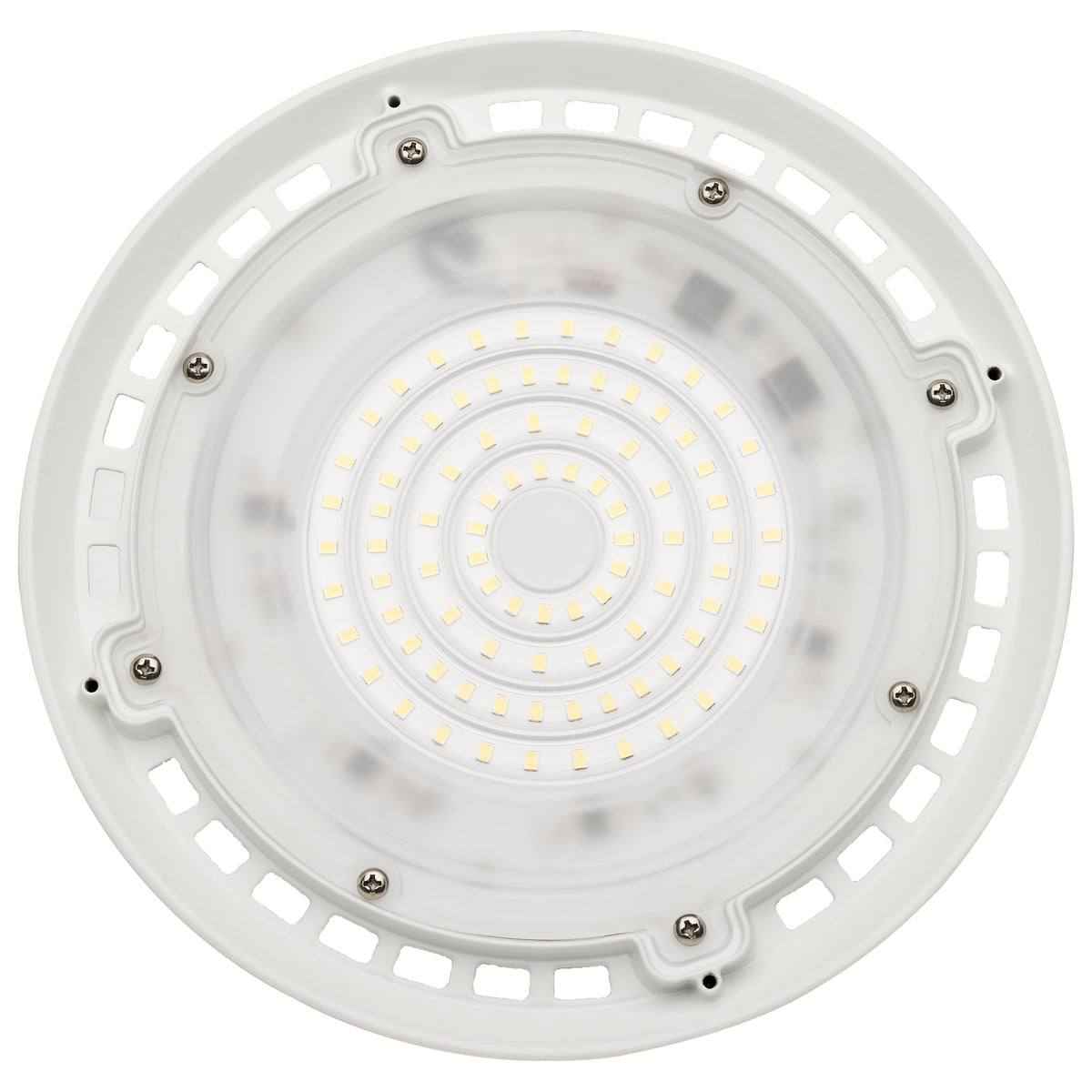 80 Watt - Hi-Pro Shop Light with Plug - 8" Dia. - 5000K - White Finish - 120 Volt