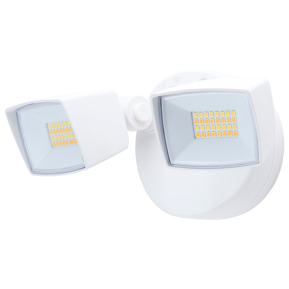 LED Security Light - Dual Head - Field Selectable - White Finish