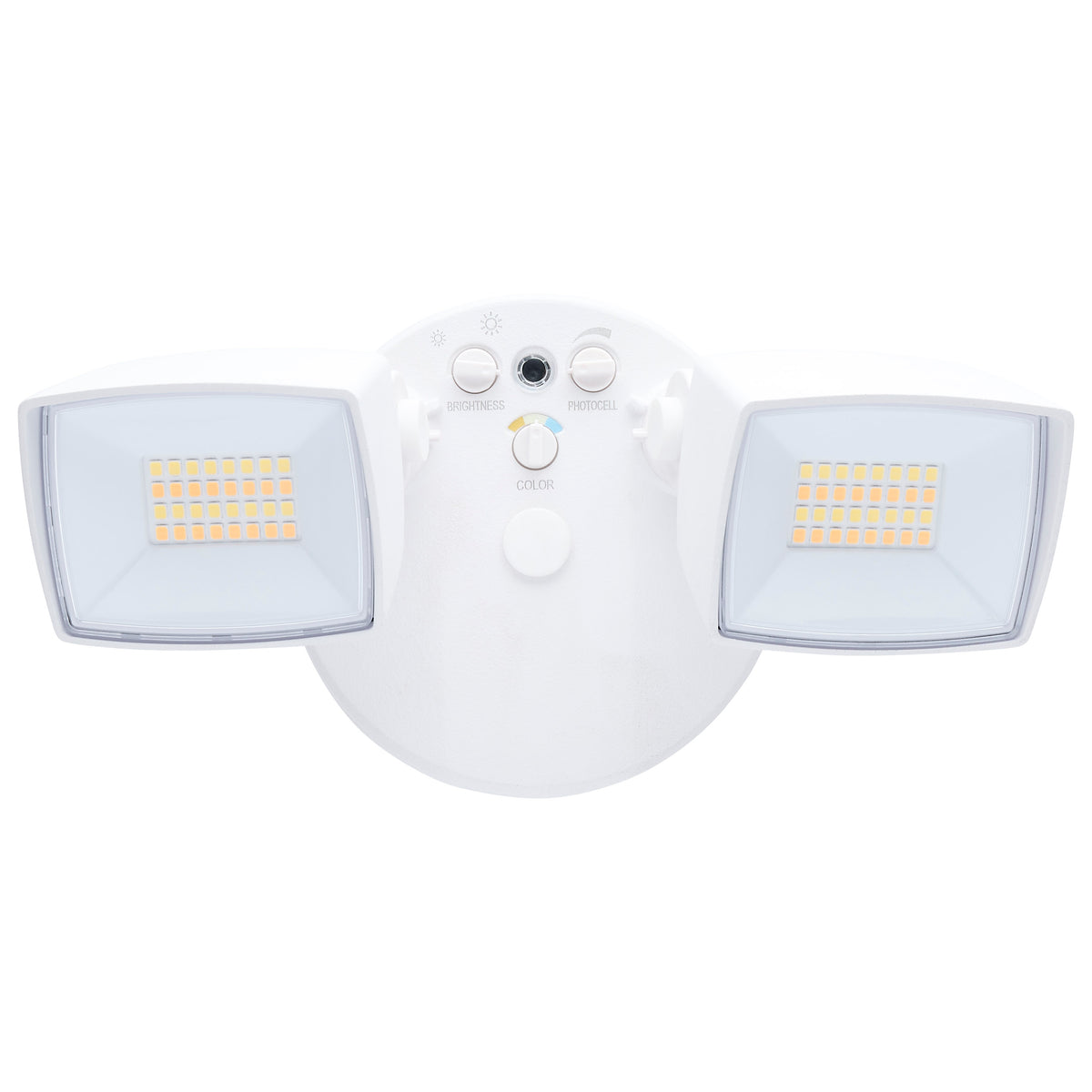 LED Security Light - Dual Head - Field Selectable - White Finish