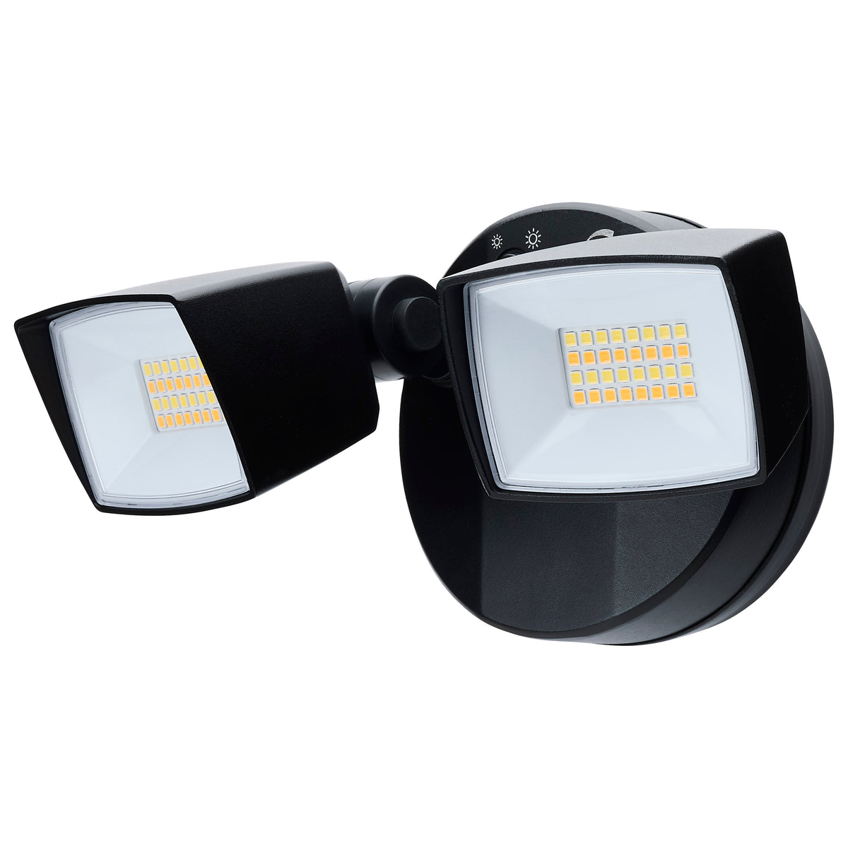 LED Security Light - Dual Head - Field Selectable - Black Finish