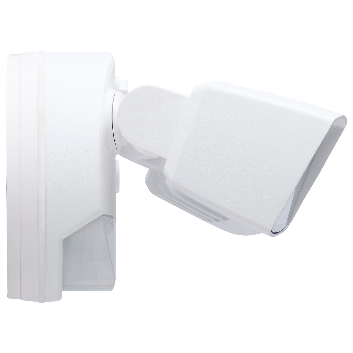 LED Security Light with Nightlight - PIR Sensor - Dual Head - Field Selectable - White Finish