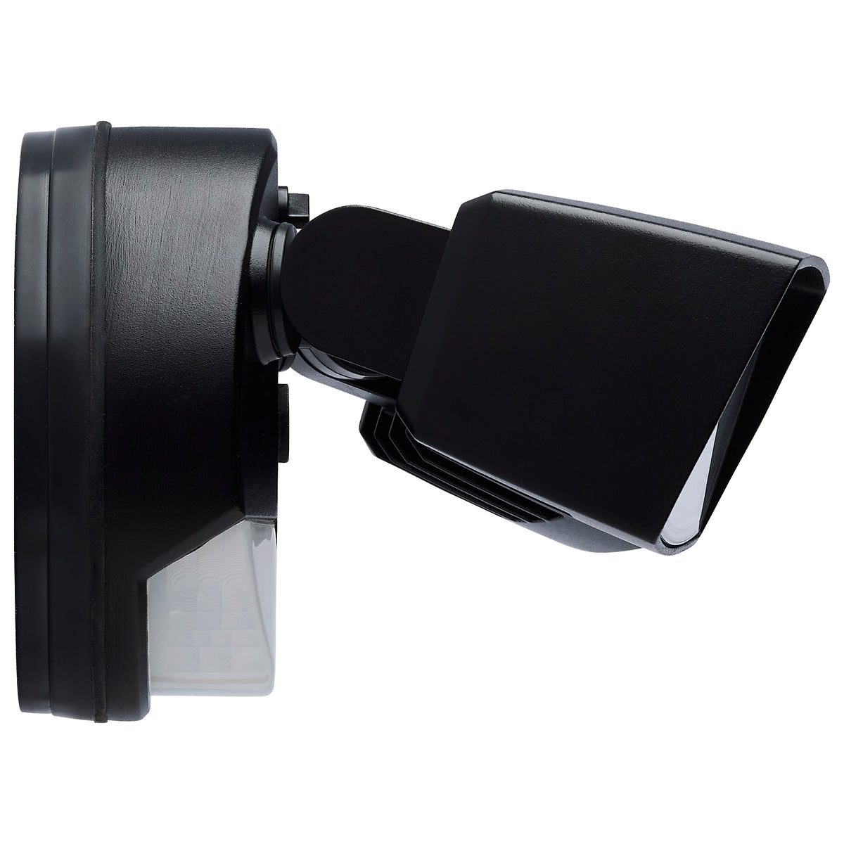 LED Security Light with Nightlight - PIR Sensor - Dual Head - Field Selectable - Black Finish