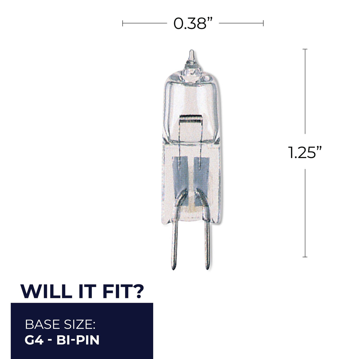 Bulbrite Halogen T3 Bi – Pin Base (G4) Light Bulb, 10W, Clear, 10-Pack