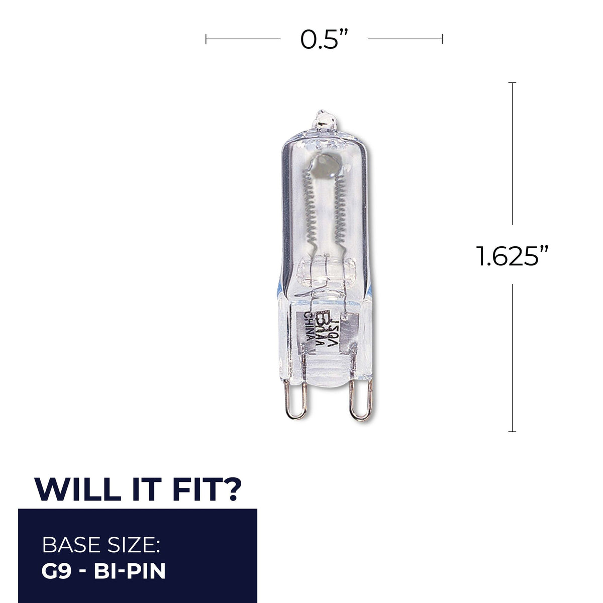 Bulbrite Halogen T4 Bi – Pin Base (G9) Light Bulb, 35W, Clear, 5-Pack