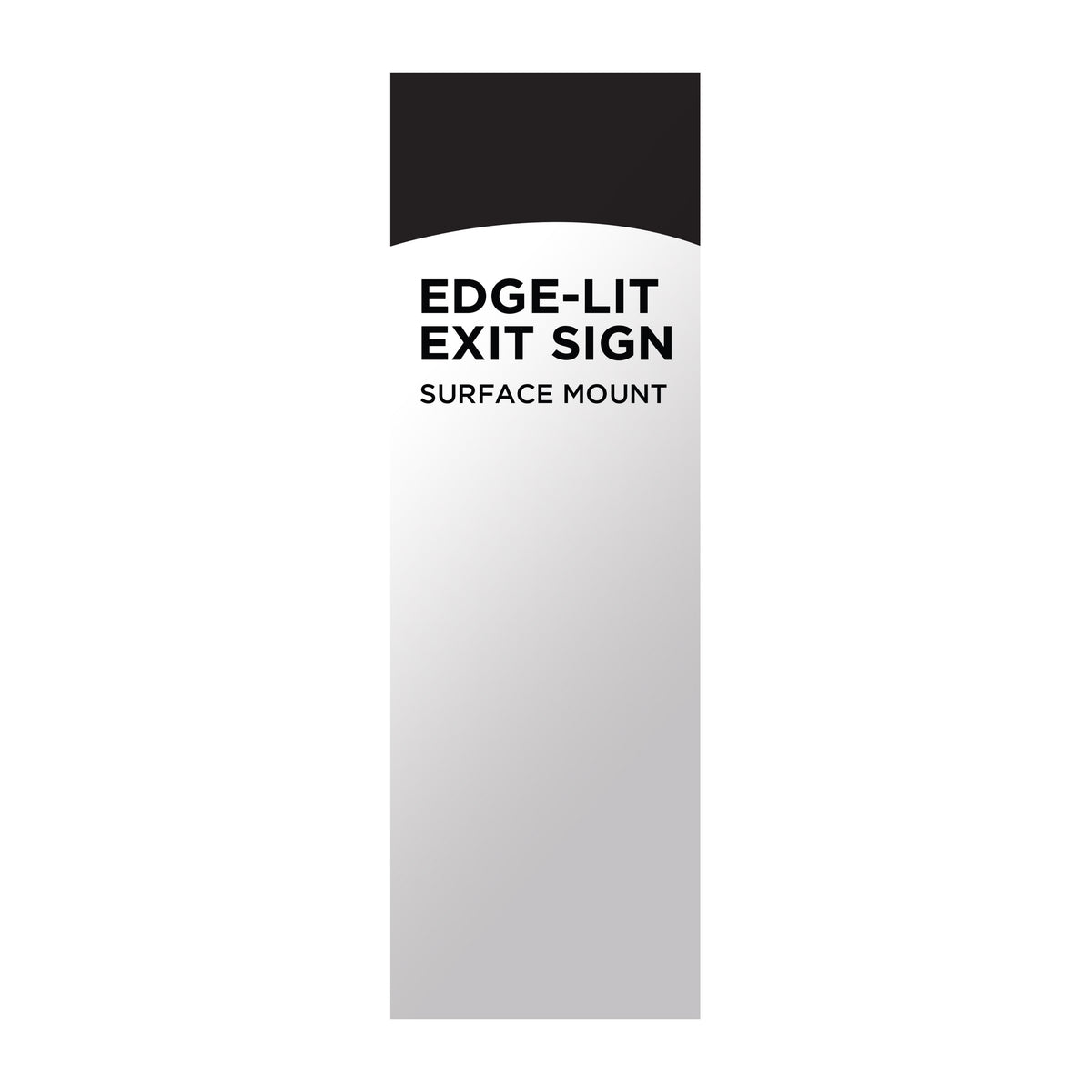 Green (Clear) Edge Lit LED Exit Sign, 90min Ni-Cad backup, 120/277V, Single Face, Top/Back/End Mount - Clear Finish