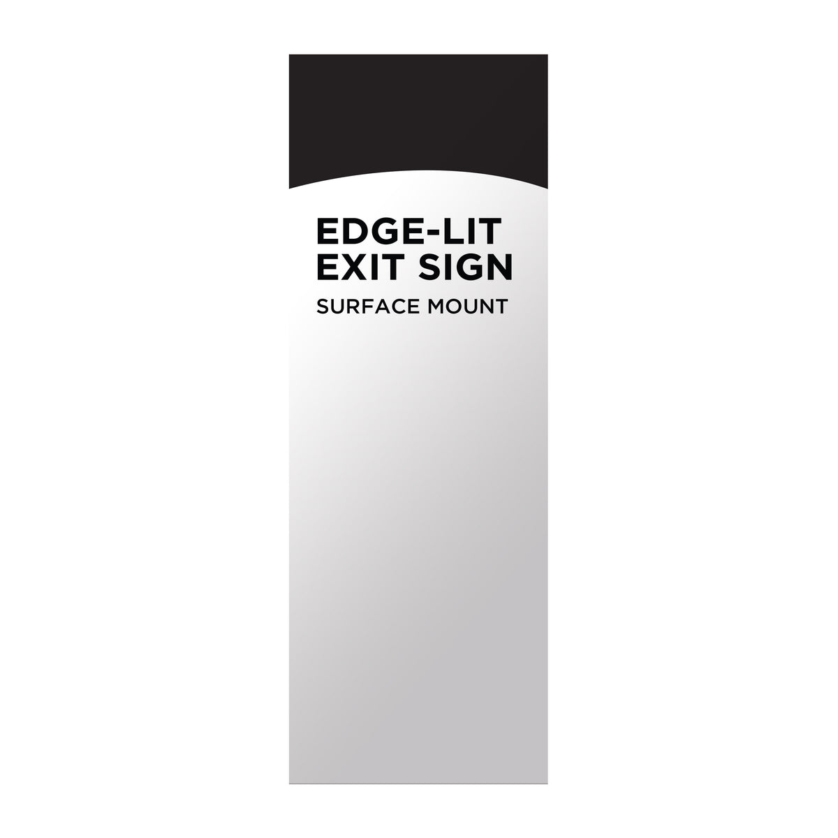 Green (Clear) Edge Lit LED Exit Sign, 90min Ni-Cad backup, 120/277V, Single Face, Top/Back/End Mount - Clear Finish