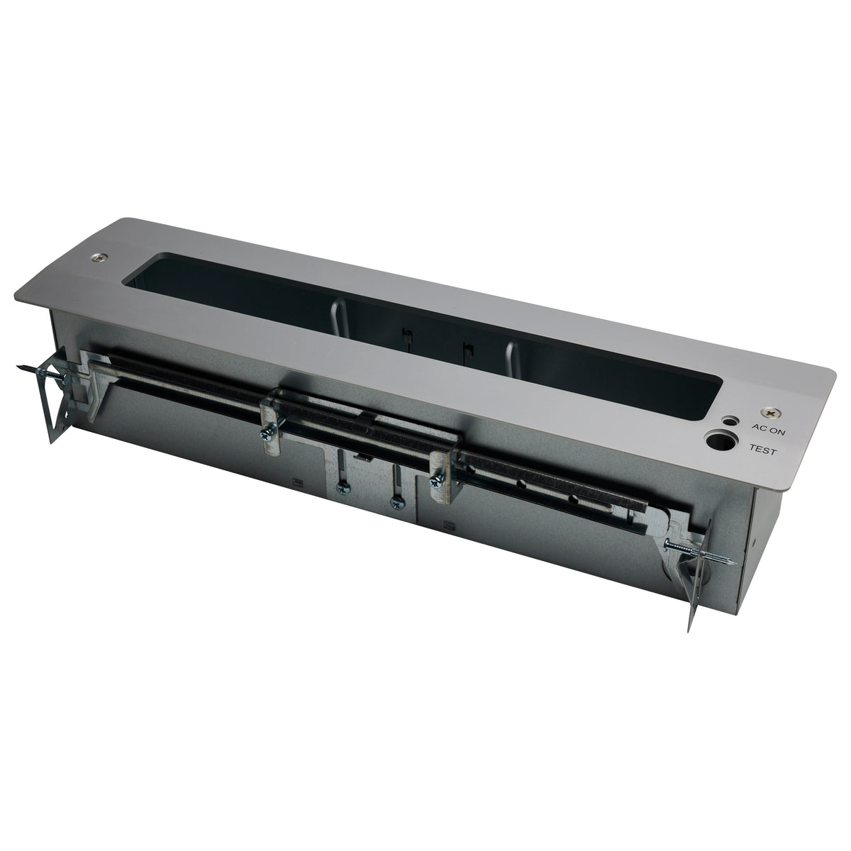 Green (Mirror) Edge Lit LED Exit Sign - 2.94 Watts - Dual Face - 120V/277 Volt - Silver Finish