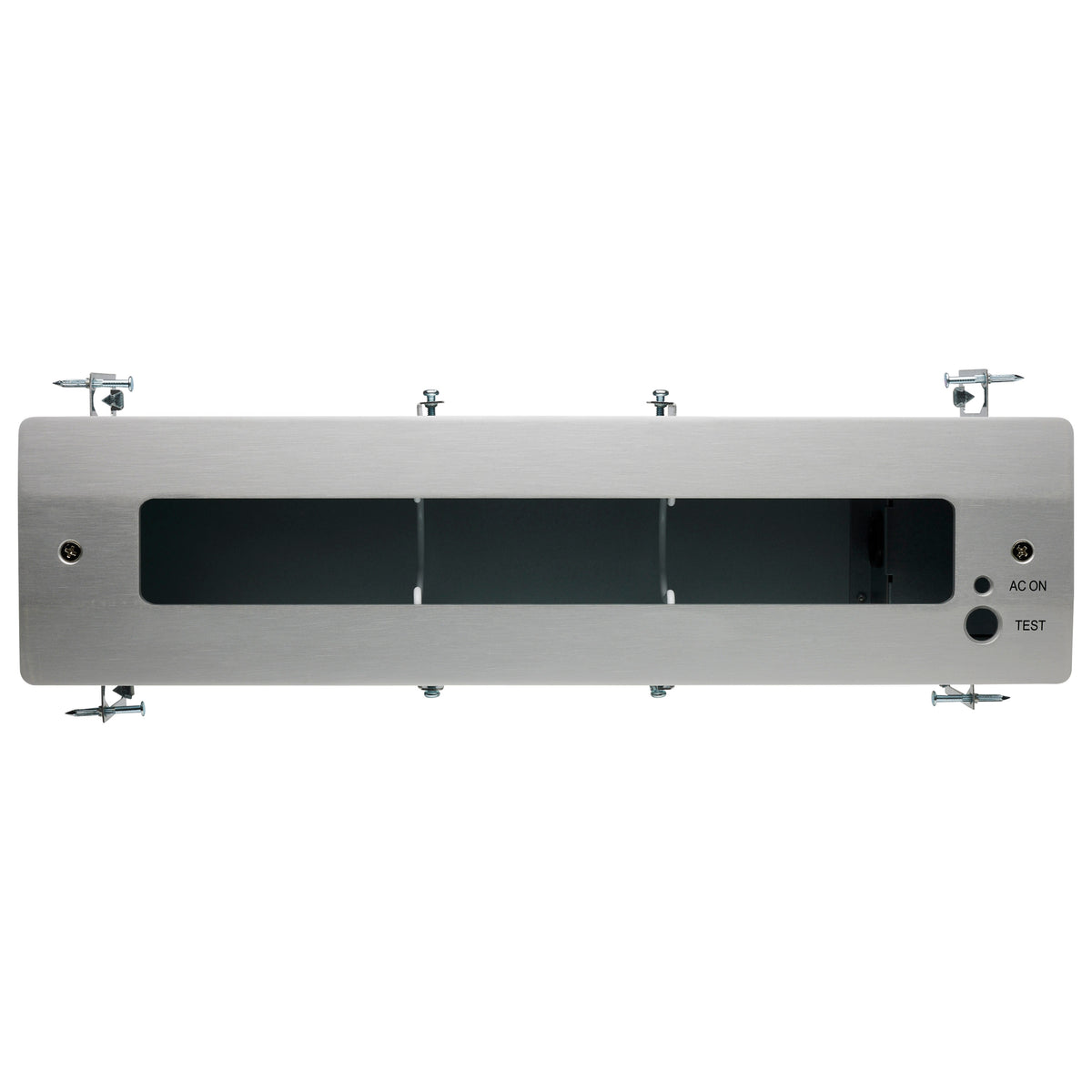Green (Mirror) Edge Lit LED Exit Sign - 2.94 Watts - Dual Face - 120V/277 Volt - Silver Finish