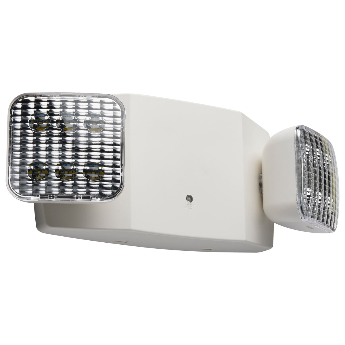 Emergency Light, 90min Ni-Cad backup, 120/277V, Dual Head, Universal Mounting - White Finish bulb or fixture view