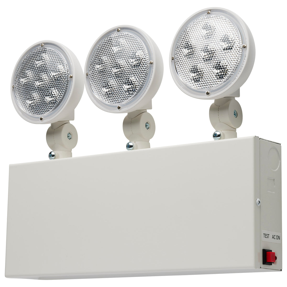 Emergency Light, 90min Ni-Cad backup, 120/277V, Tri Head, Universal Mounting, Steel/NYC - White Finish for commercial spaces