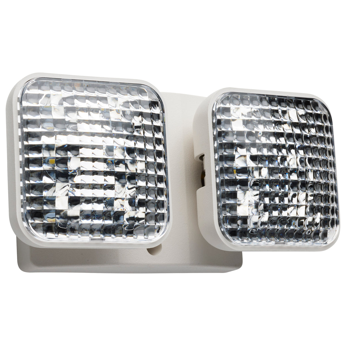Remote Emergency Light, Low-Voltage Backup, Dual Head - White Finish