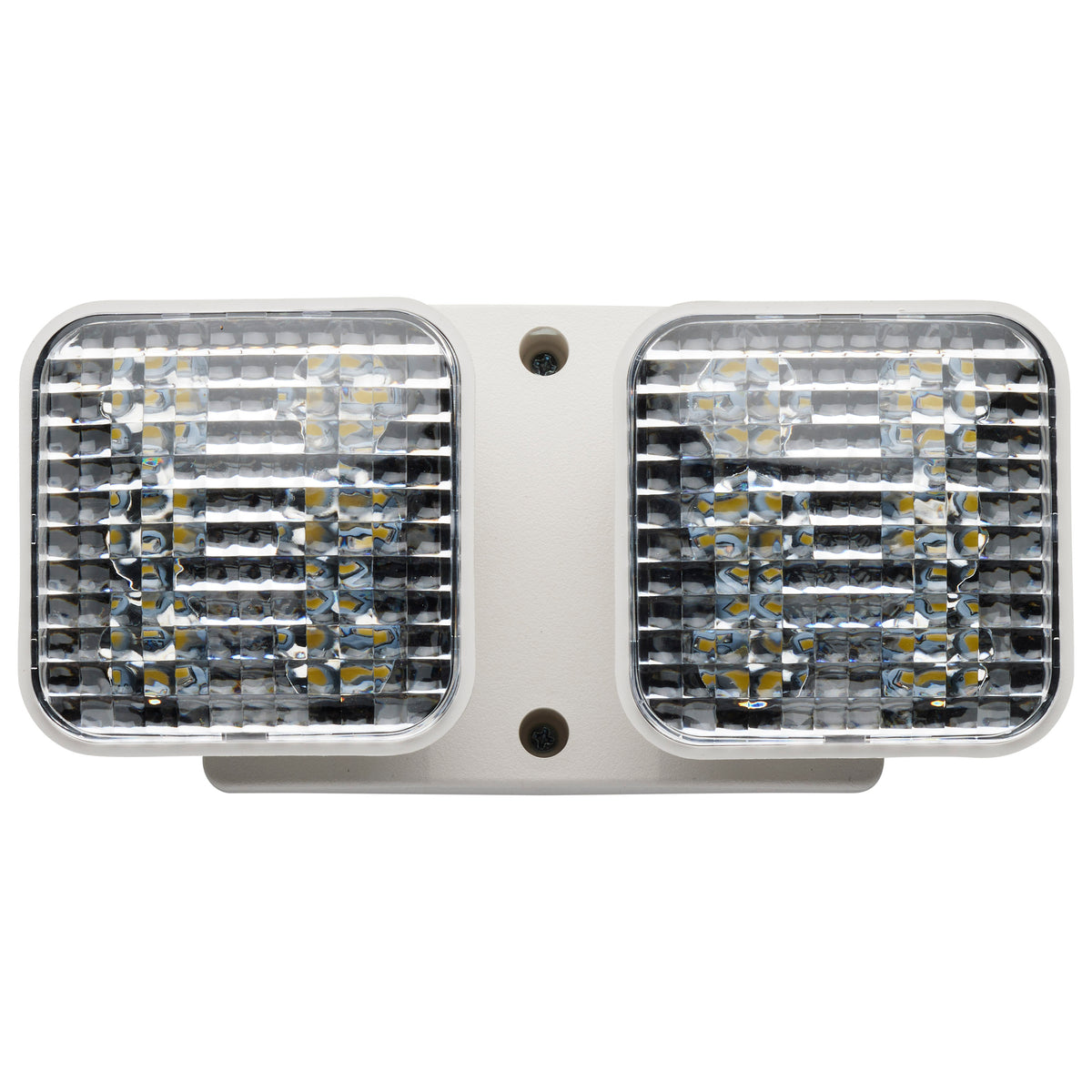 Remote Emergency Light, Low-Voltage Backup, Dual Head - White Finish