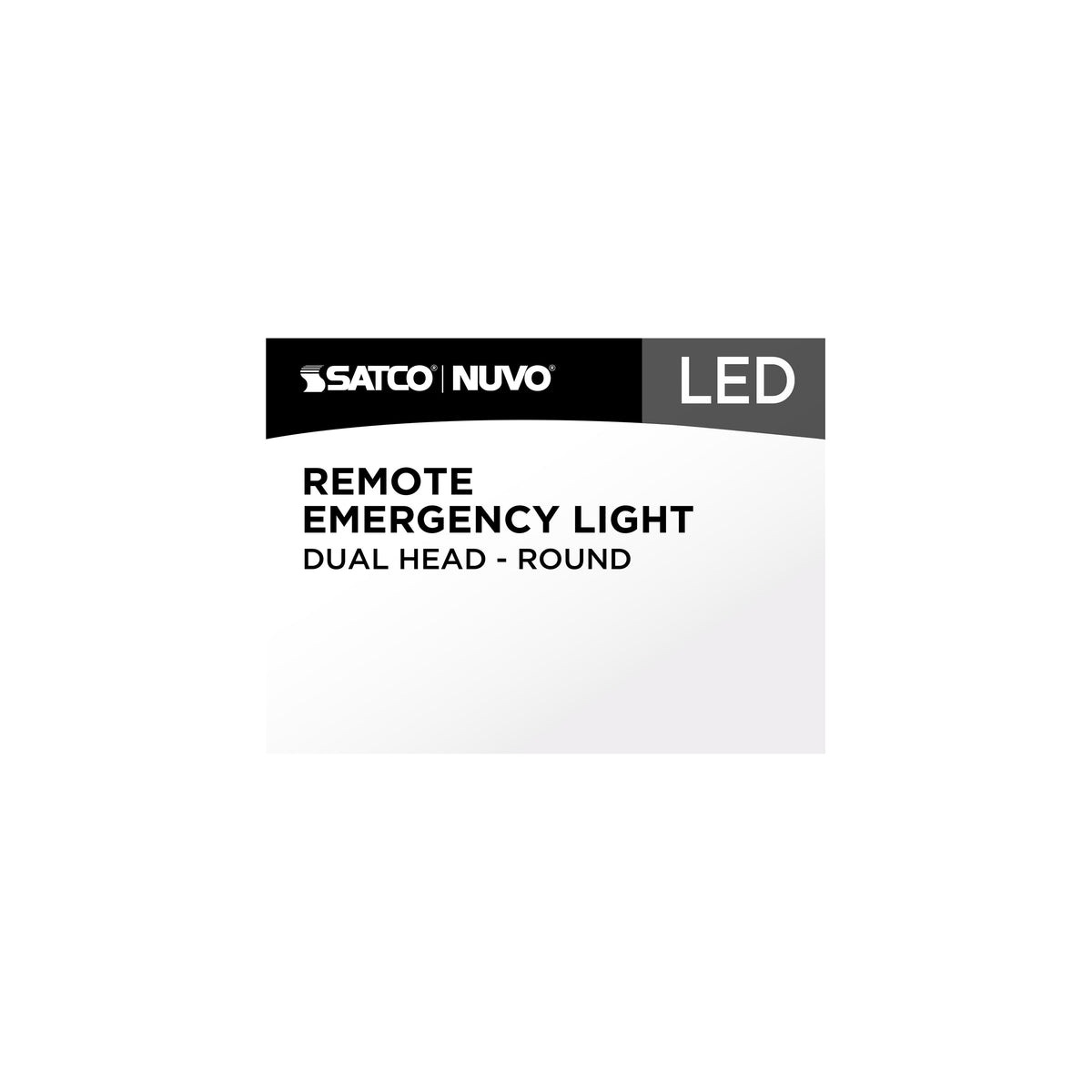 Remote Emergency Light - Low-Voltage Backup - Double Head, White Finish, Wet Location Rated
