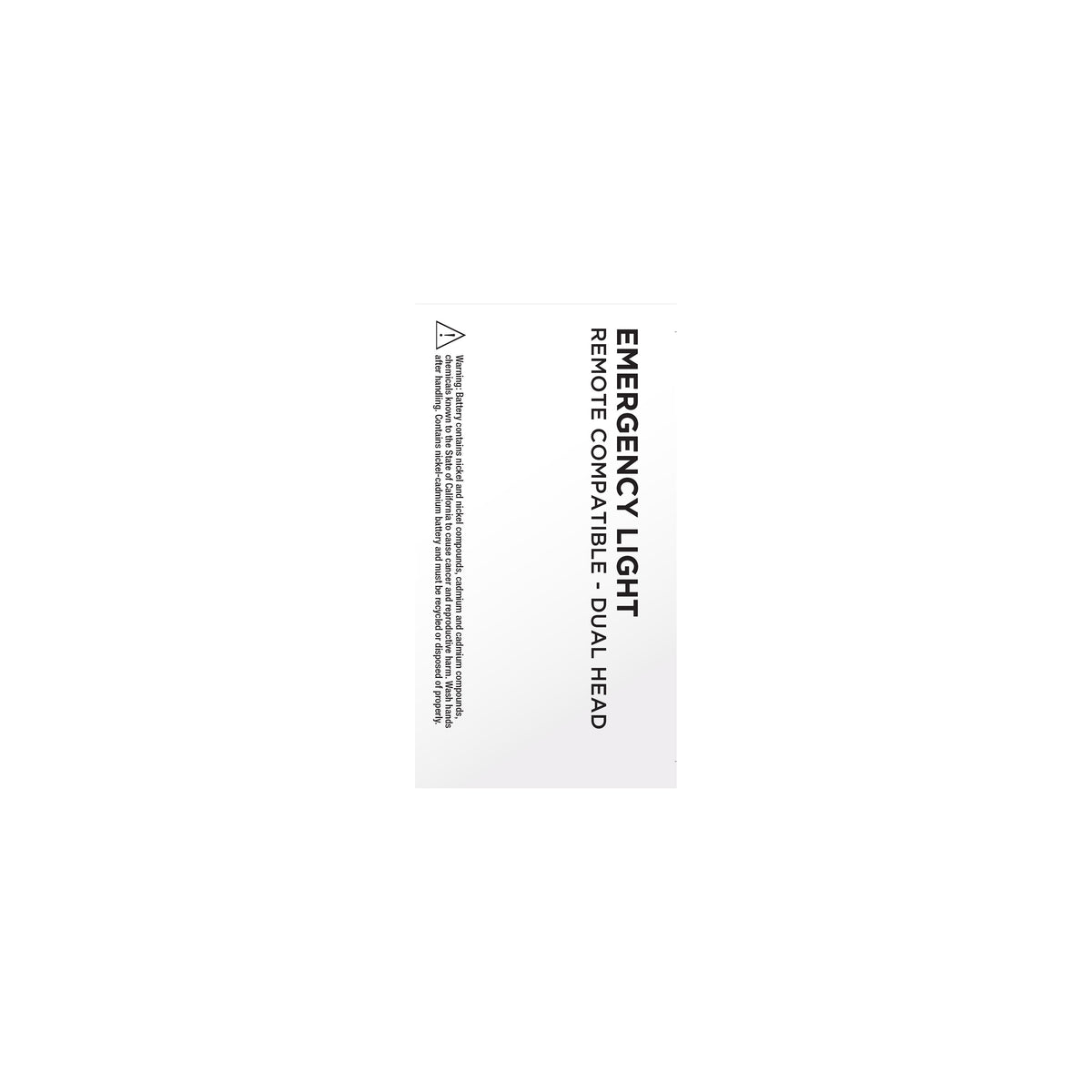 Emergency Light - Dual Head - 120/277 Volts - White Finish - Remote Compatible