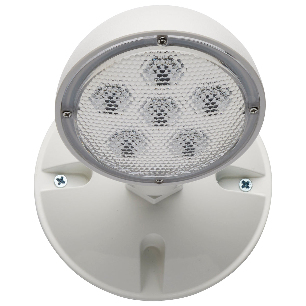 Remote Emergency Light - Weatherproof Low Power Single Head - 3-12V 0.75W - White Finish