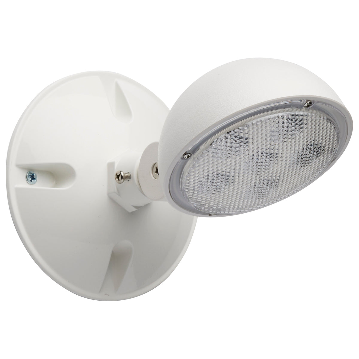 Remote Emergency Light - 0.75 Watt - Weatherproof Low Power Single Head - White Finish - 3.6 Volt