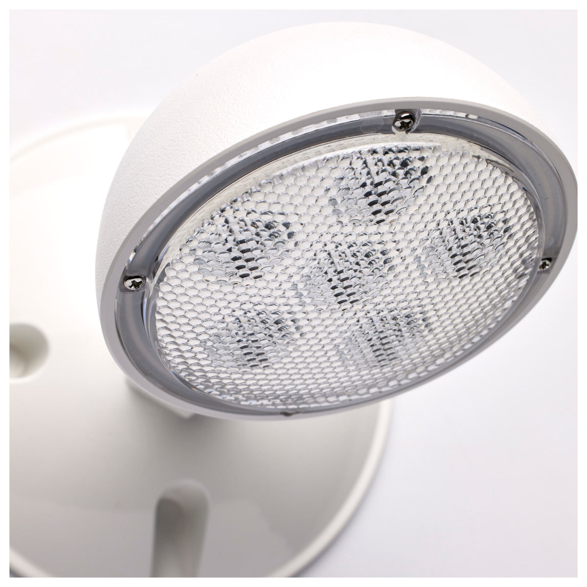 Remote Emergency Light - 0.75 Watt - Weatherproof Low Power Single Head - White Finish - 3.6 Volt