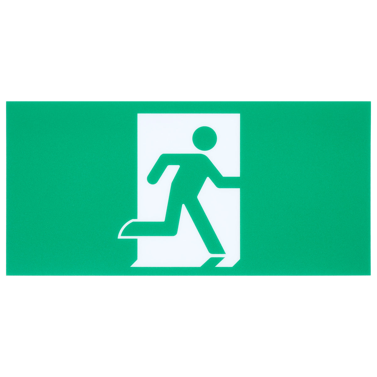 Running Man Green Combo Edge Lit Exit Sign/Emergency Light - 120-347V - 2HR backup - Single/Dual Face - Premium Flush Recessed Mounting - High Output lamps - Brushed Aluminum Finish