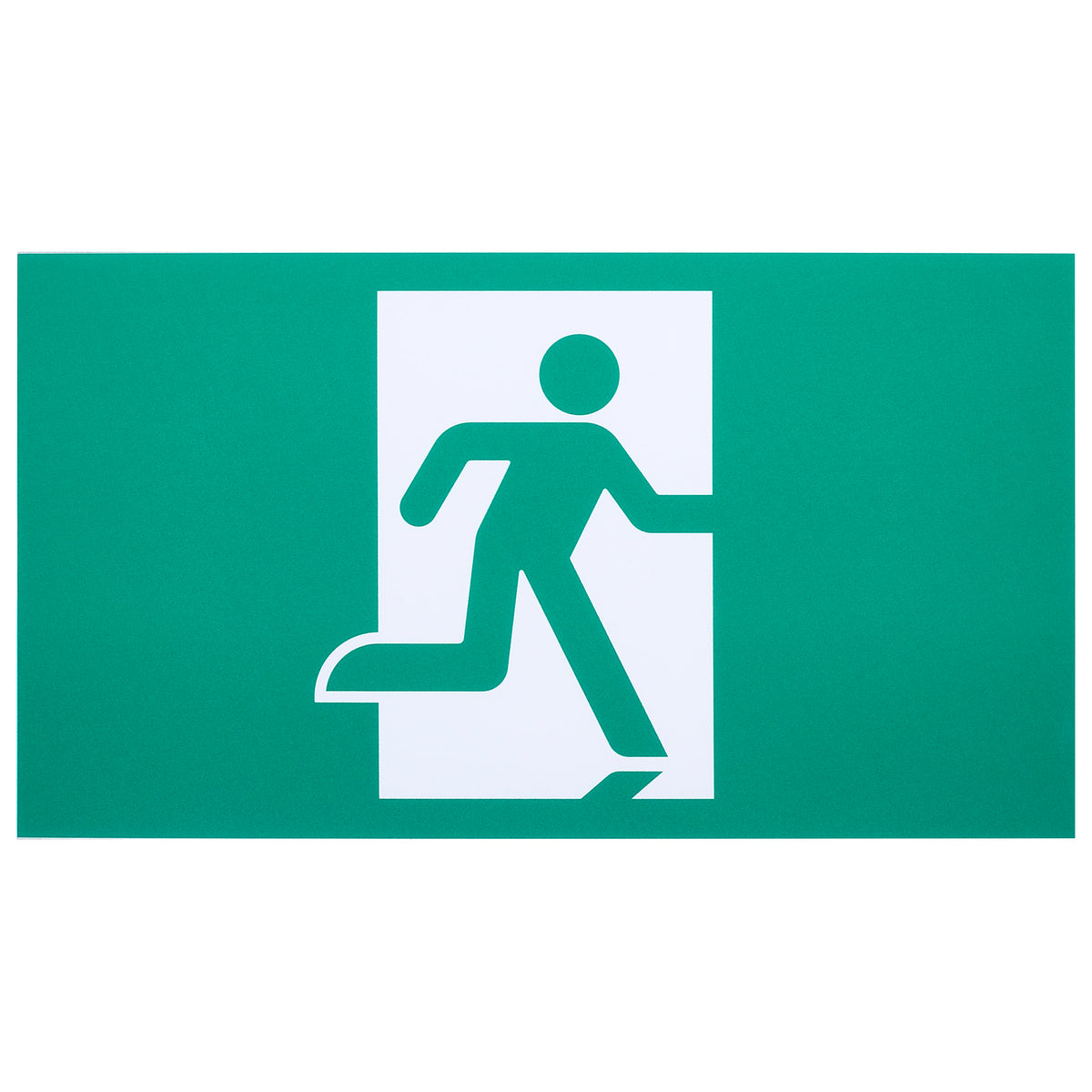 Running Man Green Combo Exit Sign/Emergency Light - 120/347V - 2HR backup - Single/Dual Face - Universal Mounting - Wet Location - Low Temperature - White Finish
