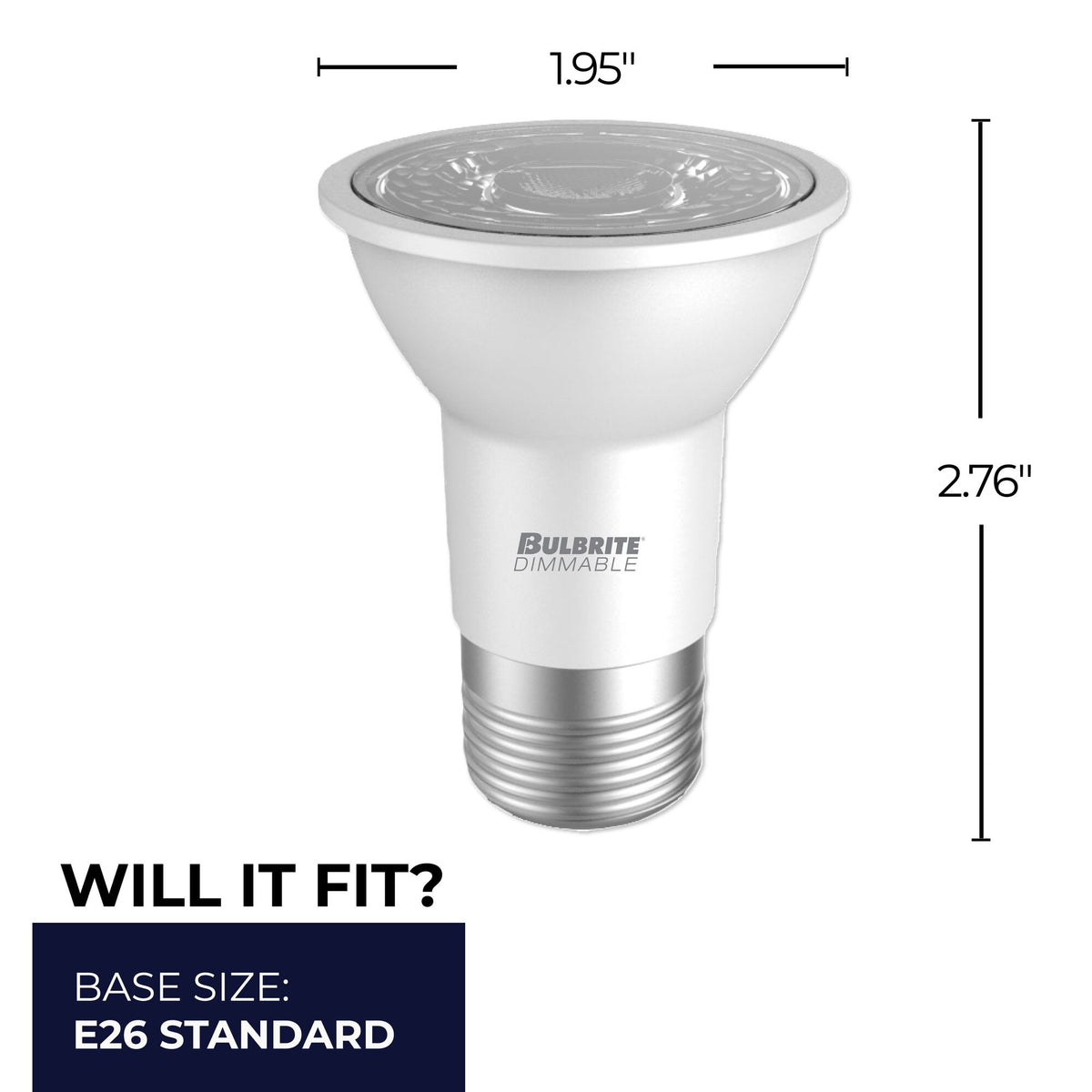 Bulbrite LED Filament 6.5W Dimmable PAR16 Light Bulbs with Frost Glass Finish and E26 Medium Base – 3000K Cool White Light, 500 Lumens, 4-Pack