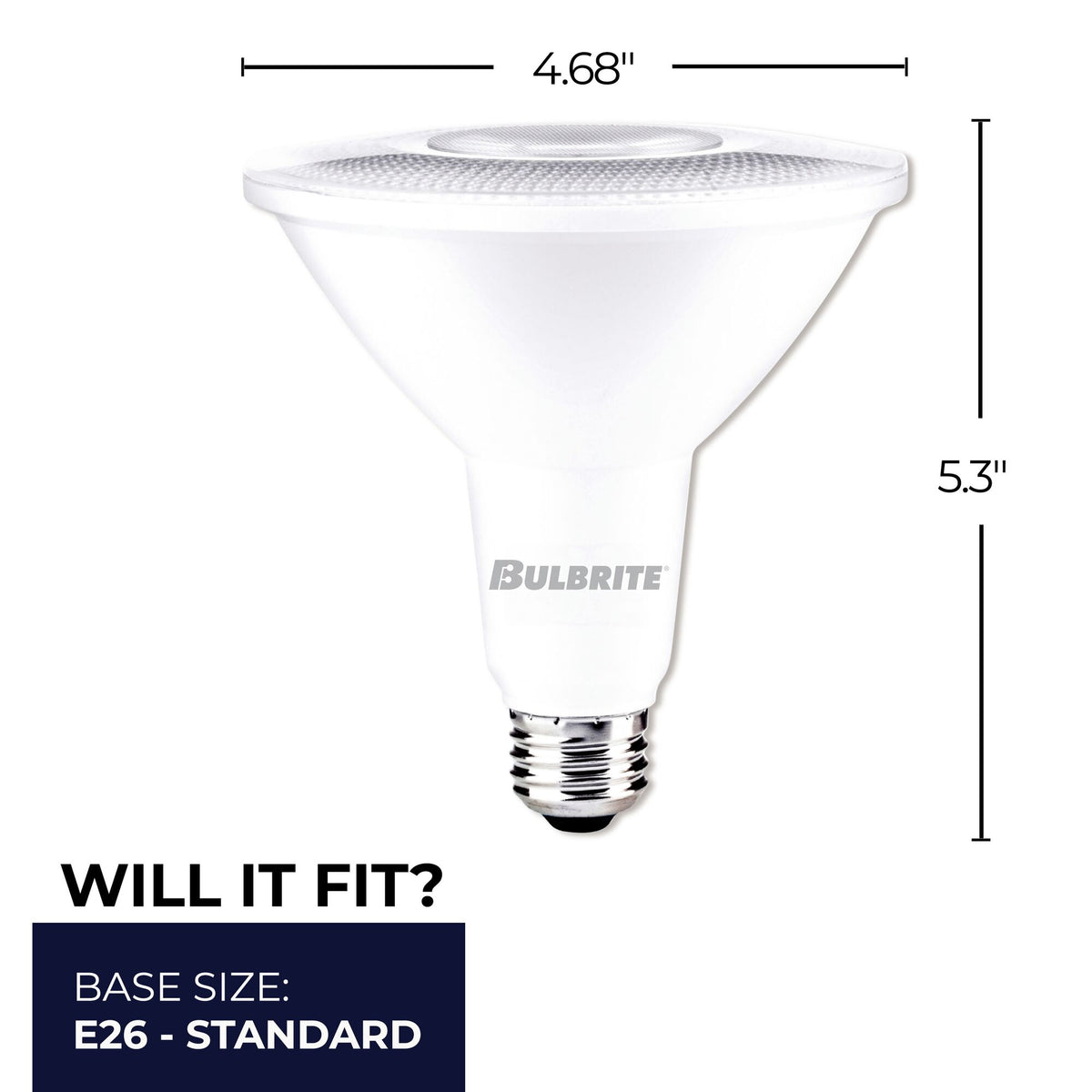 Bulbrite 15W Dimmable Flood PAR38 E26 Medium Base LED Light Bulb – 4000K Cool White Light, 1200 Lumens, 4-Pack