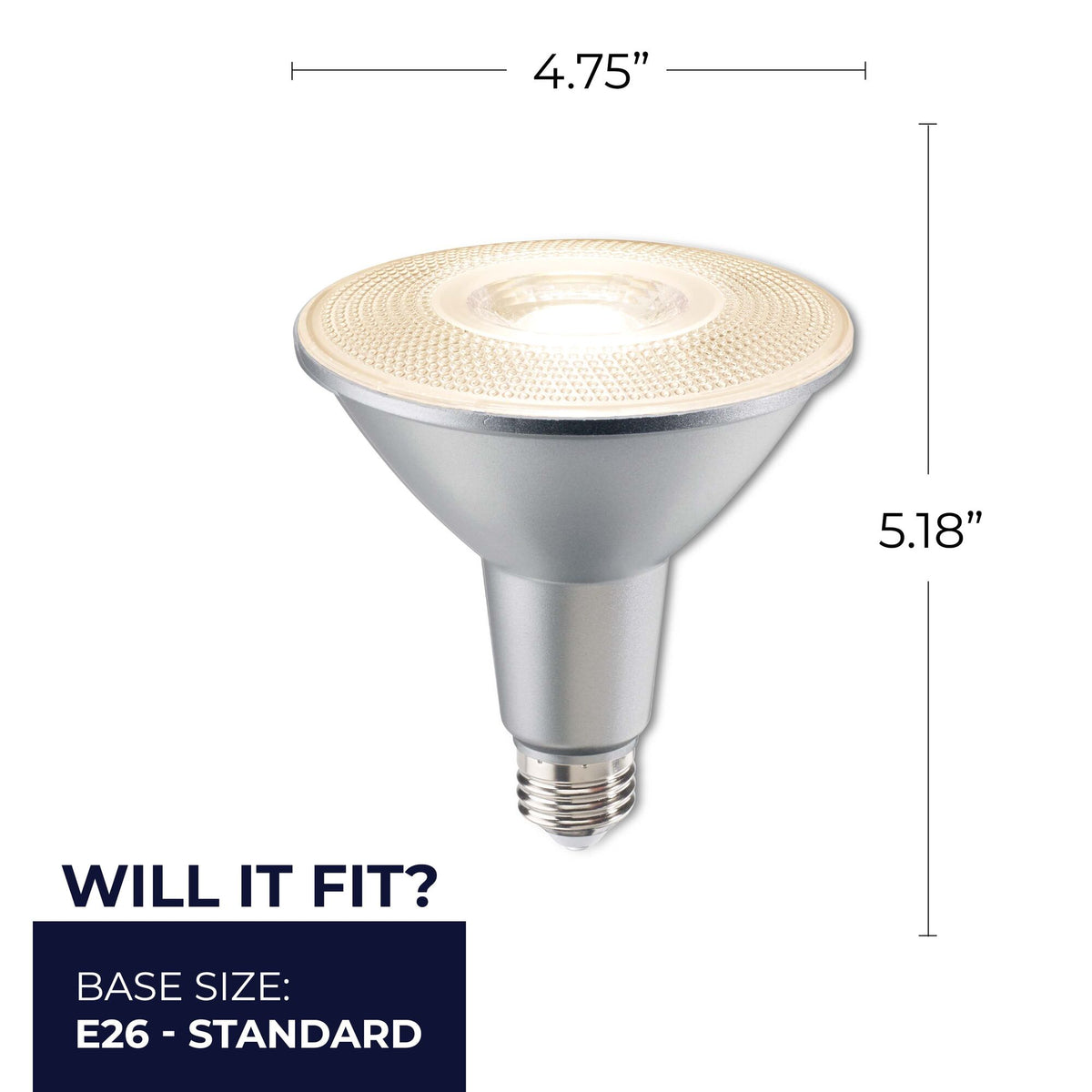 Bulbrite 15W Dimmable Flood PAR38 E26 Medium Base LED Bulb – 1200 Lumens, 2700K, and 90 CRI, 2-Pack