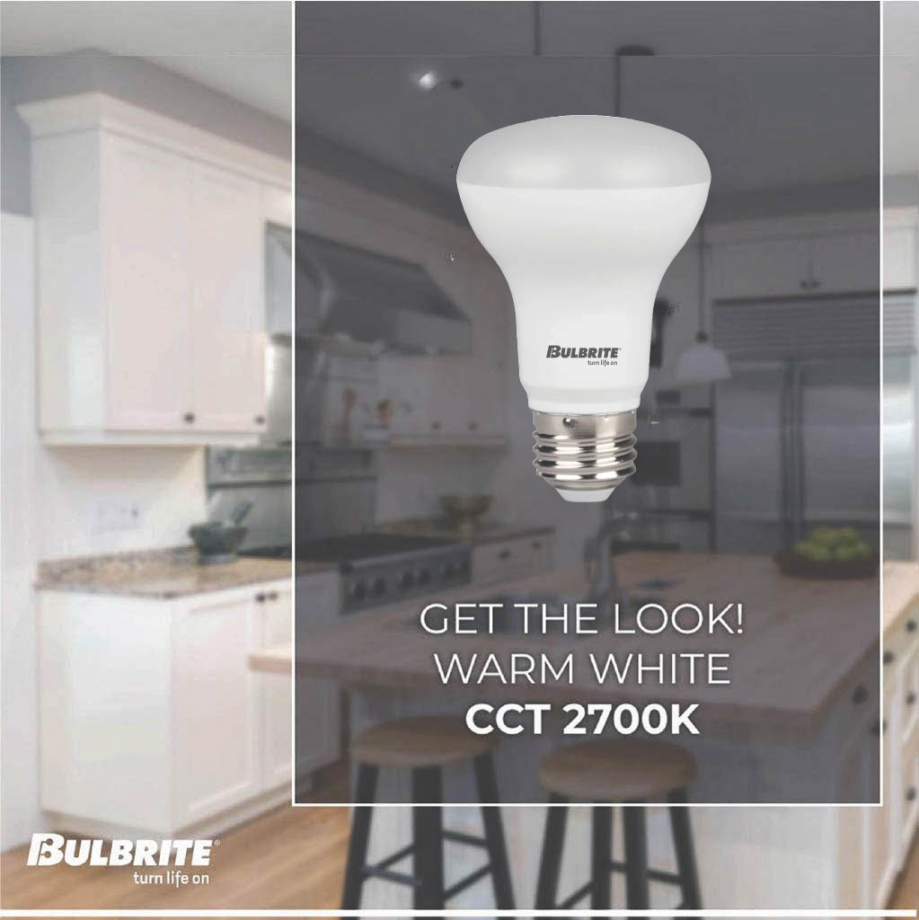 Bulbrite LED Filament 7W Dimmable BR20 Light Bulb with Frost Glass Finish and E26 Medium Base – 2700K Warm White Light, 525 Lumens, 4-Pack
