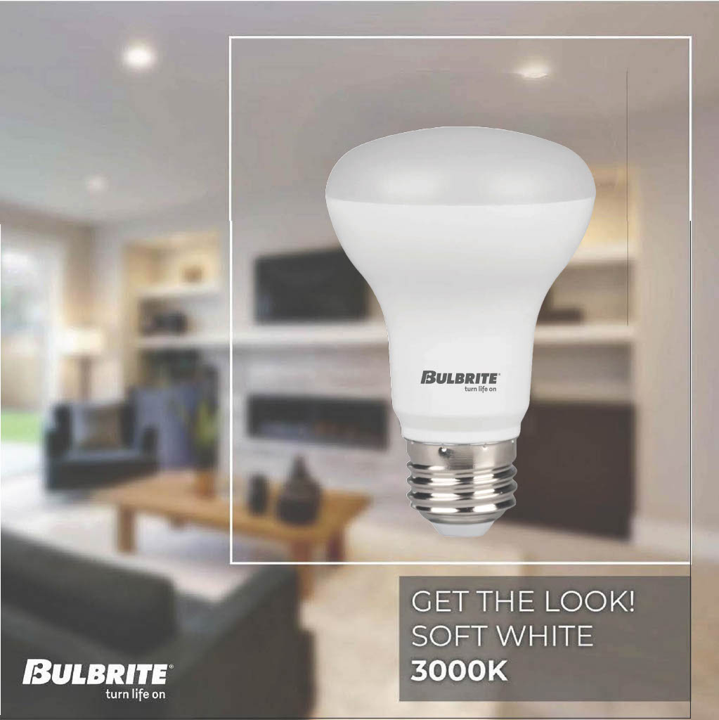 Bulbrite LED Filament 7W Dimmable BR20 Light Bulb with Frost Glass Finish and E26 Medium Base – 3000K Soft White Light, 525 Lumens, 4-Pack